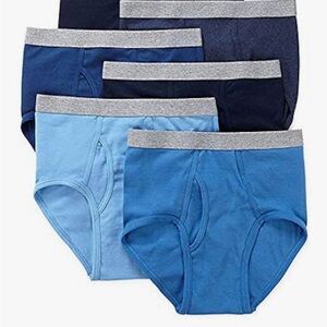 Briefs Stafford 6 Pack Blended Cotton Full-Cut Briefs (Blues, Large)